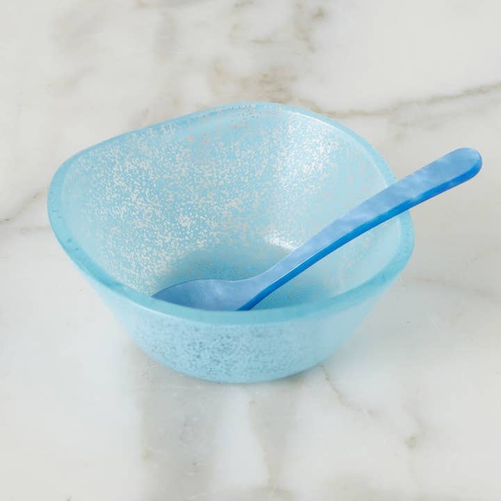 etúHOME - Wholesale Condiment/Dip Bowl - Glass Mini Round Dipping/Condiment Bowl, Denim Blue