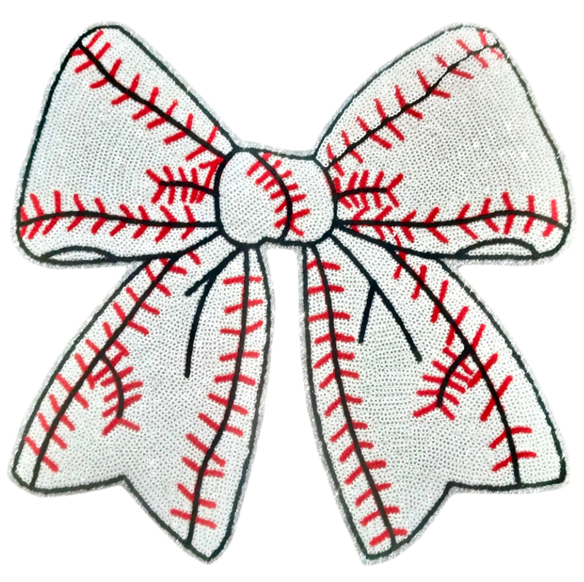 sequinandstiches – wholesale Lapp – Basebollrosett-märke, 11", paljettmärke, rosettmärke, stort märke, sportmärke, speldagsmärke, DIY0