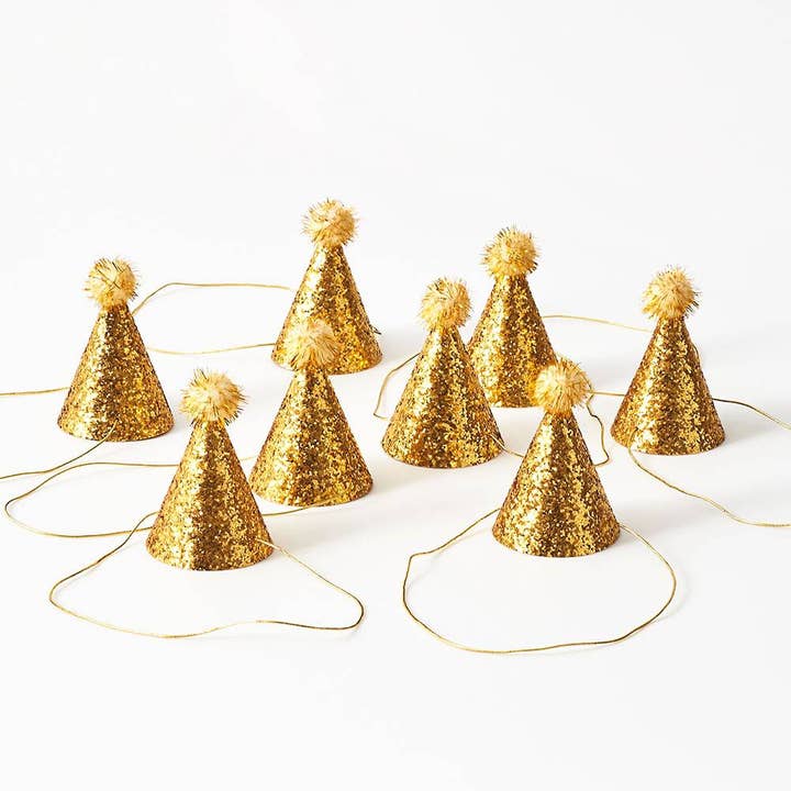 Paper Source Wholesale – wholesale Party hat/crown – Gold Glitter Mini Party Hats