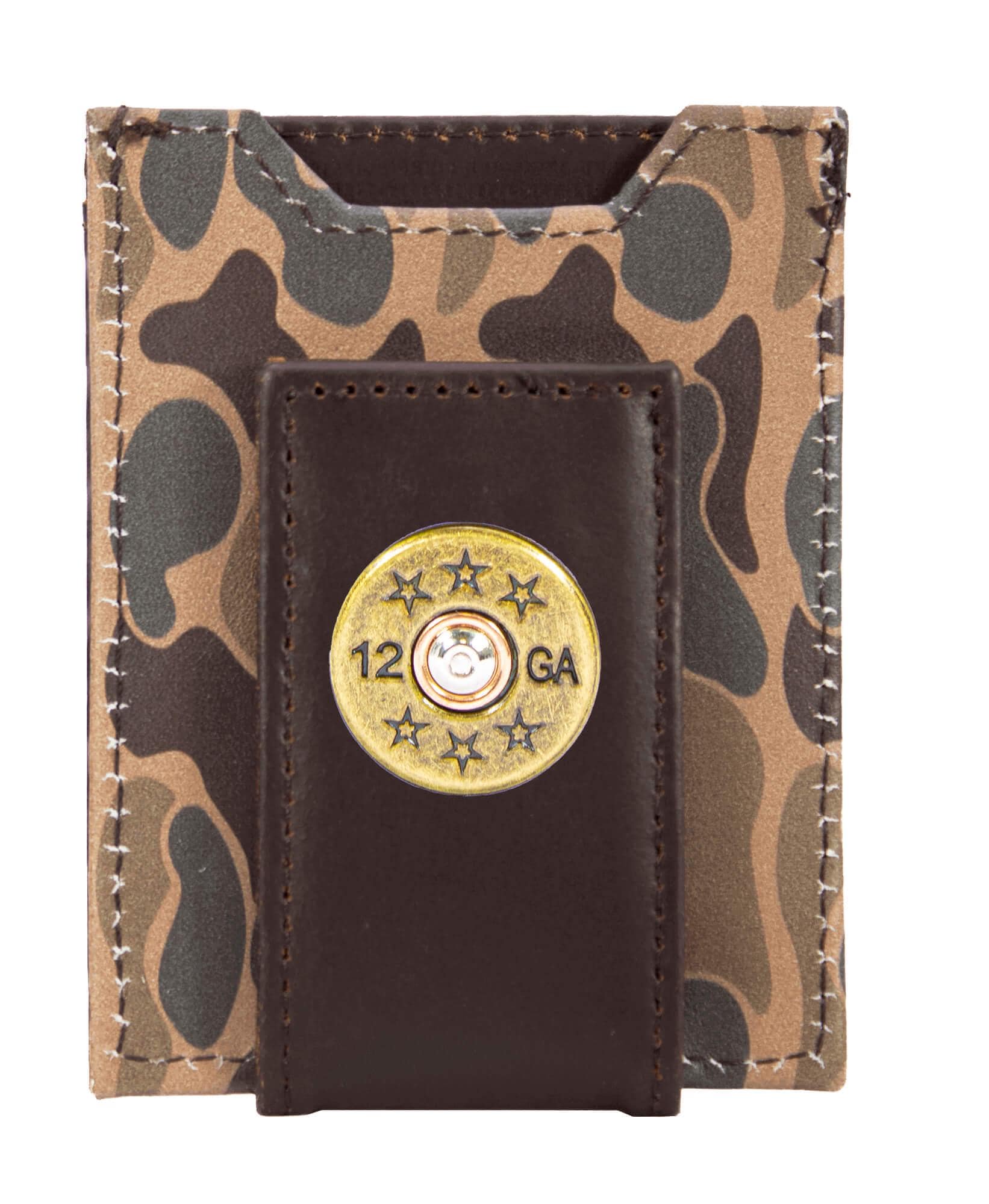 Zep-Pro - Wholesale Wallet - Men's - Shotshell Men's Magnetic Front Pocket Old School Camo Leather Wallet.6