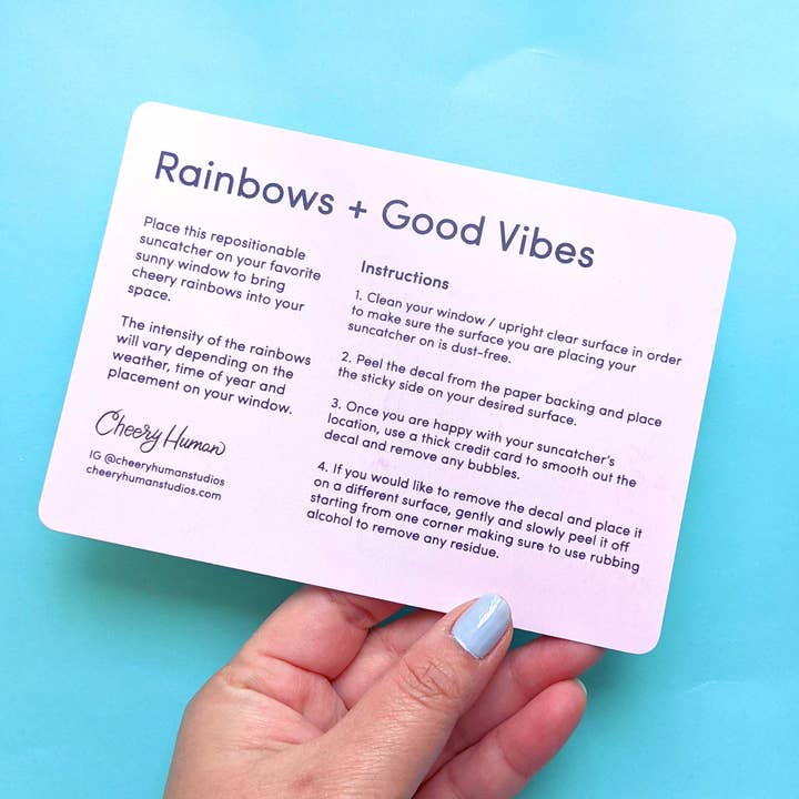 Cheery Human Studios - Wholesale Suncatcher - Rainbow Town - Rainbow Suncatcher - Window Decal3