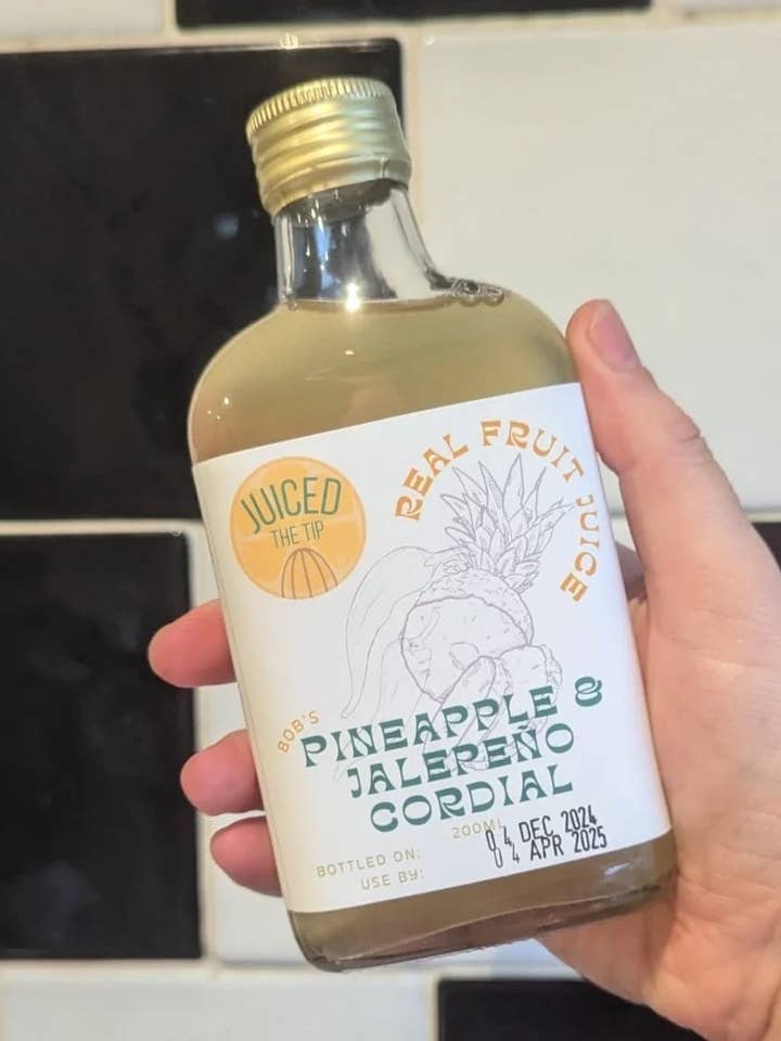 Pineapple & Jalapeno Cordial - Natural Cordial - 200ml for wholesale by Juiced the Tip