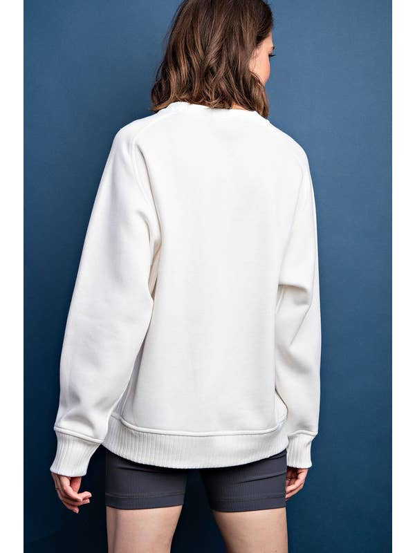 Sunday Morning – Sweatshirt - Mulher por atacado – T9797PL37 Plus Size Gola redonda Sweatshirt Francesa Terry16