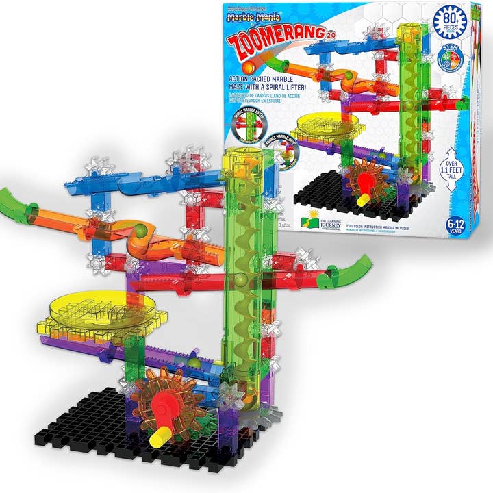 The Learning Journey - Wholesale Building Set - Kids - Techno Gears Marble Mania - Zoomerang 2.0 (80+ pcs)