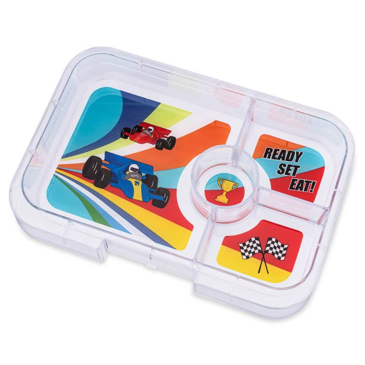 Tapas Tray - Race Cars 4C (exterior not included) for wholesale by Yumbox