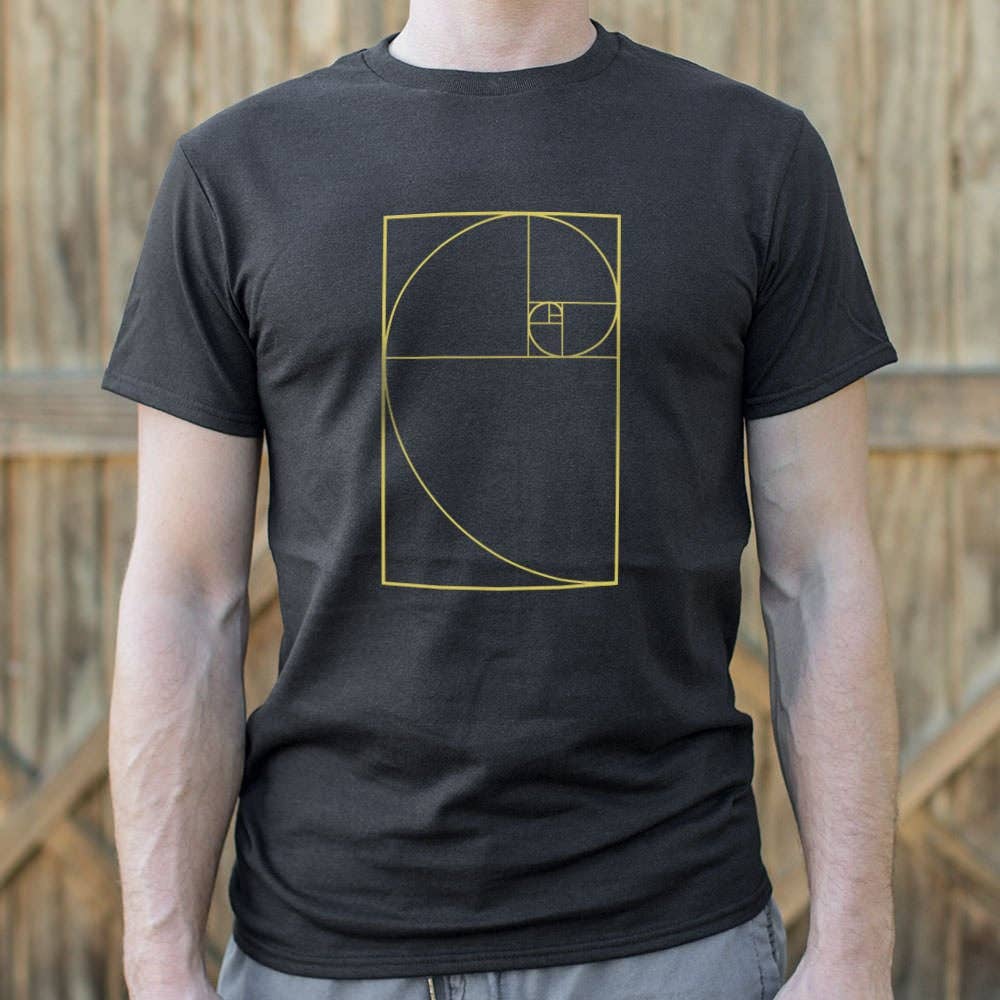 6DS - Wholesale Screen Printed T-Shirt - Men's - Golden Spiral Men's T-Shirt0