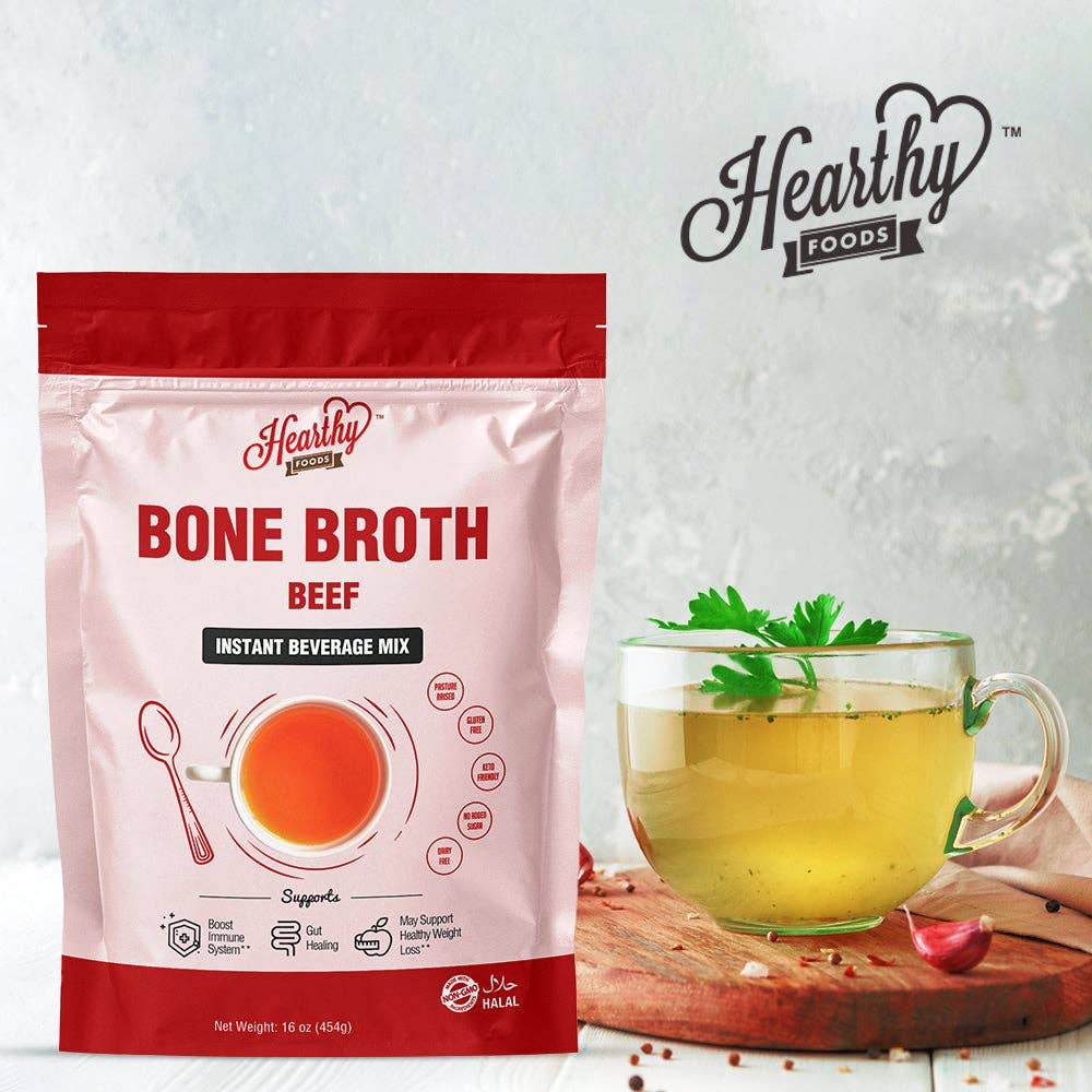 Hearthy Foods - Wholesale Broth - Beef Bone Broth Powder, Halal, Keto, Paleo, Gluten Free6