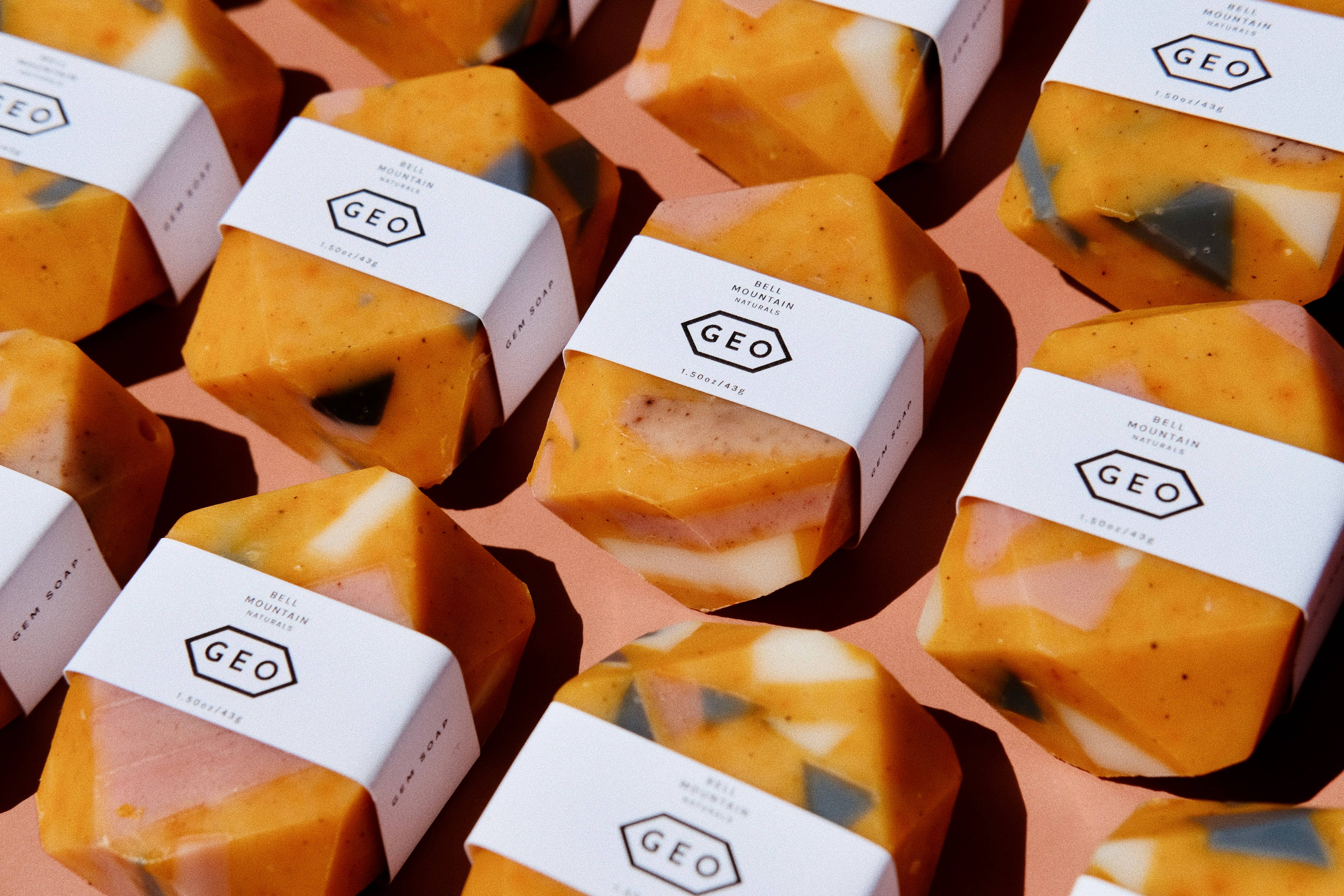 Bell Mountain Naturals - Wholesale Bar Soap - Terrazzo mini gem bar soap. Natural, sustainable, modern.8