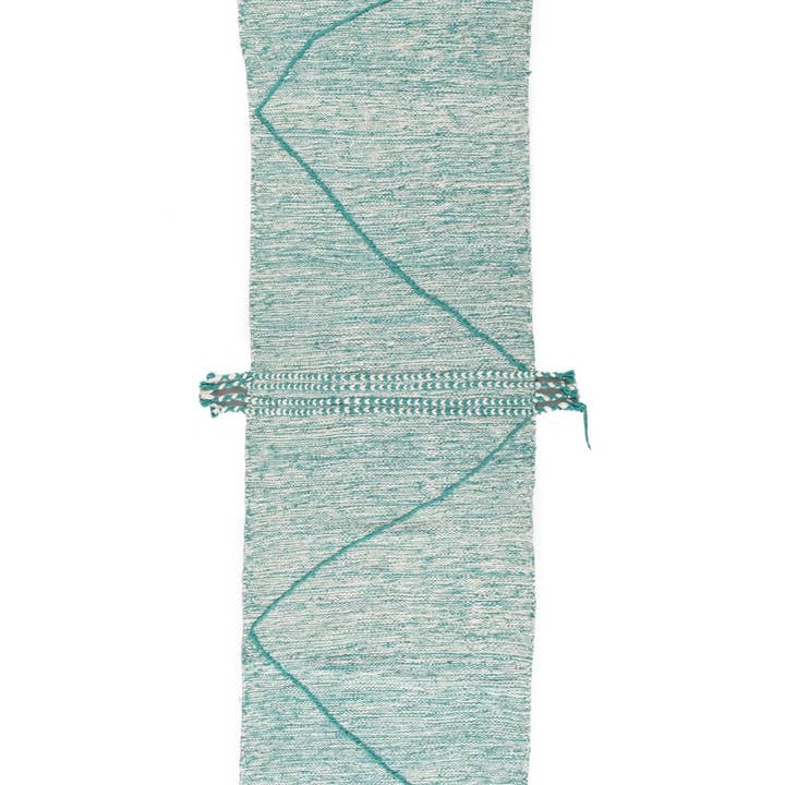 Kilim Teal Håndvævet Marokkansk Uldtæppe 75x257 cm for engroshandel hos Wylde Brigade