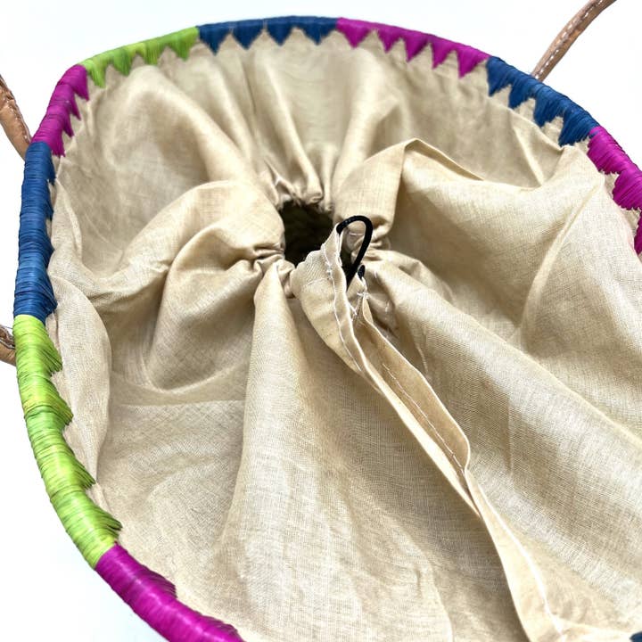 LINETA – Saco de praia por atacado – Cesto madagáscar com bolsa WAX6