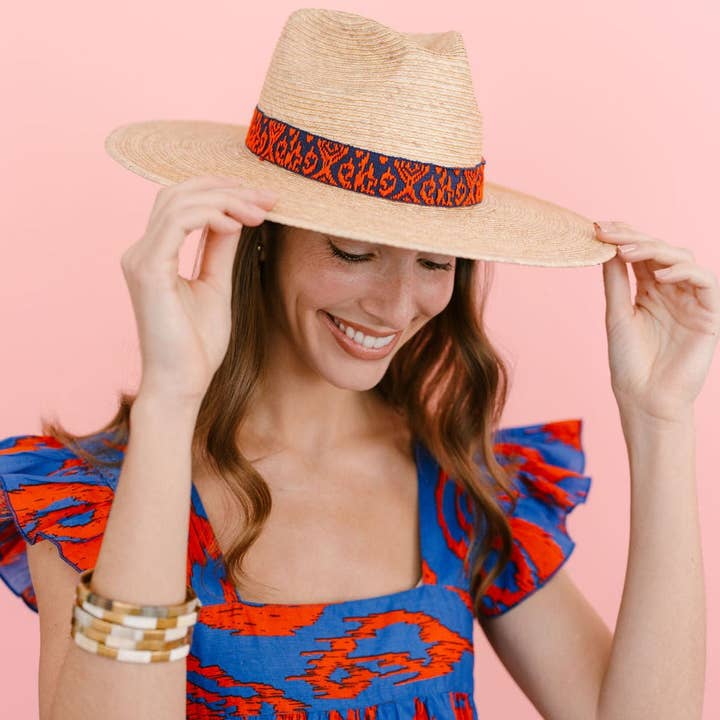 Sunshine Tienda - Wholesale Straw Hat - Women's - Zicatela Ikat Palm Hat