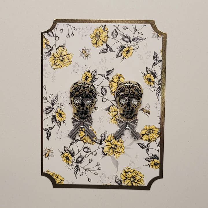 Gule kranier Udsmykket notekort for engroshandel hos Notebellish