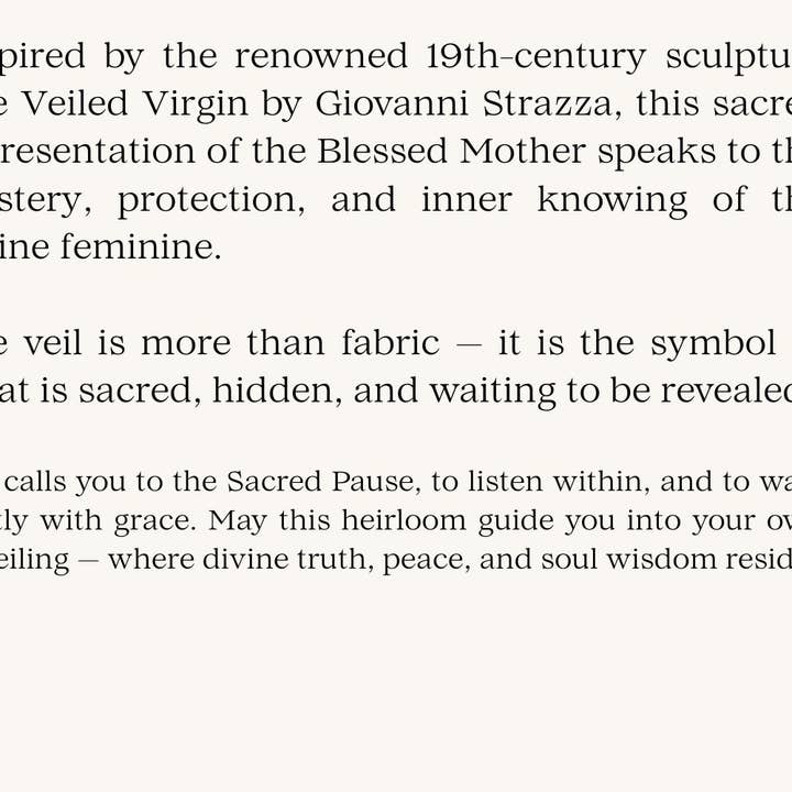 Divine Angelic Guidance - Michelle Irene - Wholesale Sculpture - 🕊️ Veiled Mother Mary4