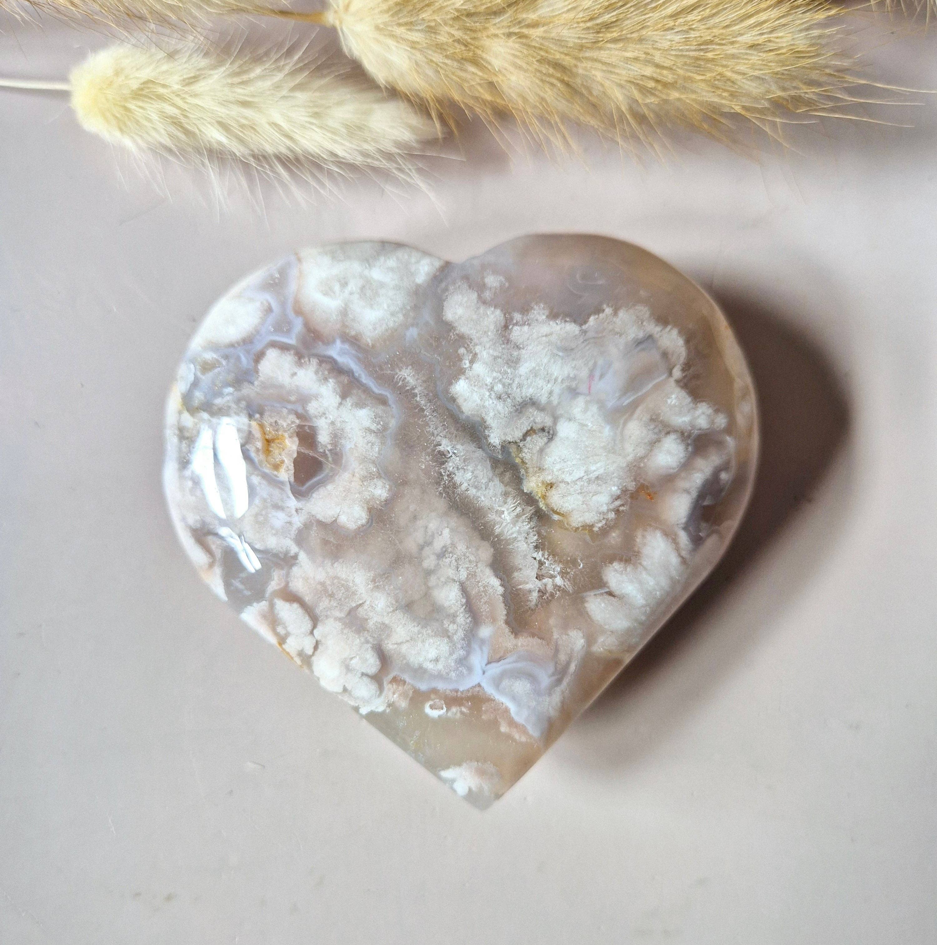 Moonlight Gemstones - Wholesale Spiritual Stone/Crystal - Gemstone Druzy Pink Amethyst Heart 177g (Pink Amethyst)0