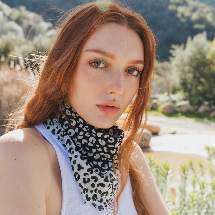 Leto Accessories - Wholesale Bandana - Women's - ๐ Cheetah Print Bandana in Rust, Lime Mustard, Black2