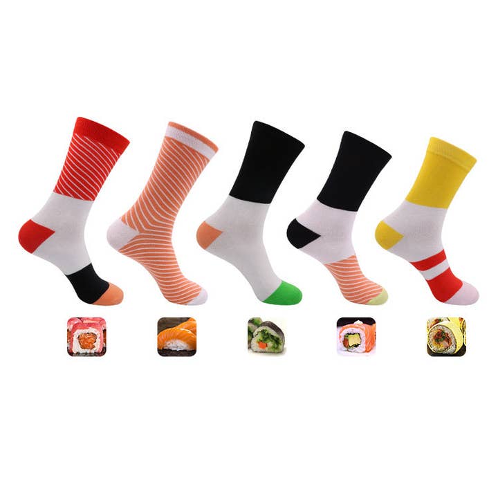 Funkyrel® Atzbranding Limited - Wholesale Socks - Women's - Foodie - Sushi Socks 3 Pairs2