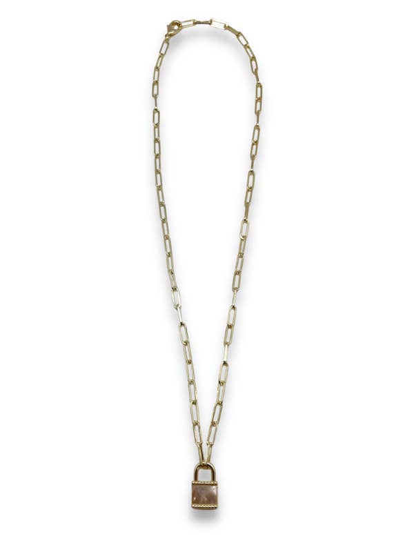 D MOP Locket NK for wholesale by LB Mint by Le Glitz Collection