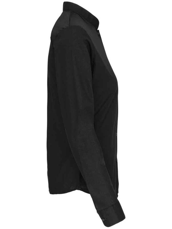 Pierre Francis – wholesale Buttoned-down shirt – Women's – Kariban - Ladies Long Sleeve Mandarin Collar Shirt