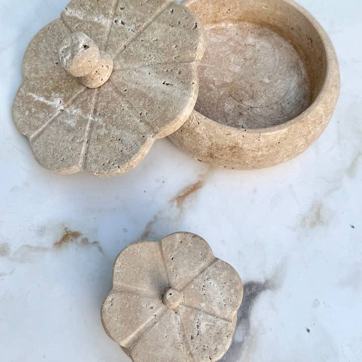 Villa Lua Home - Wholesale Decorative Box - Beige Travertine Trinket Box2