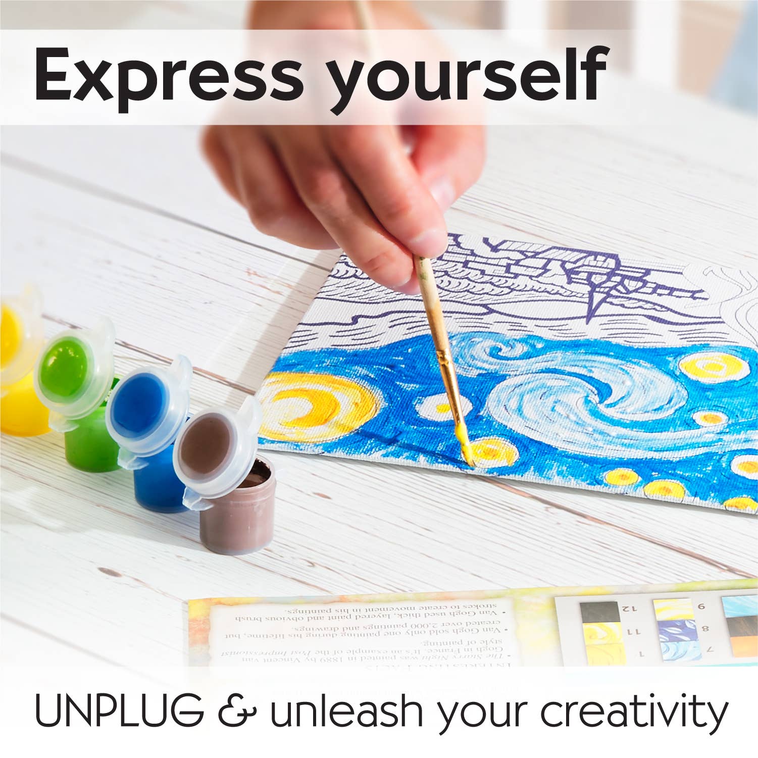 Faber-Castell / Creativity for Kids - Wholesale DIY Craft Kit - Kids - Paint by Number Museum Series - The Starry Night2