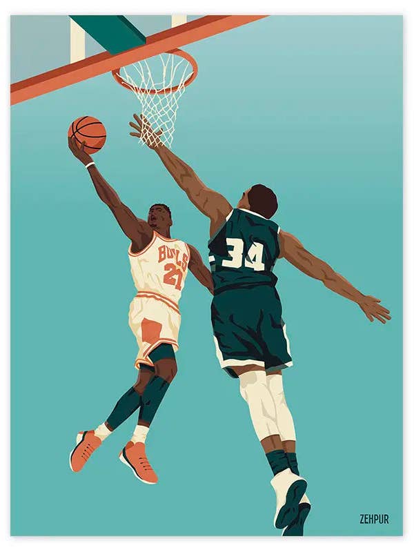 Affiche basket | Poster sport pour la vente par Zehpur