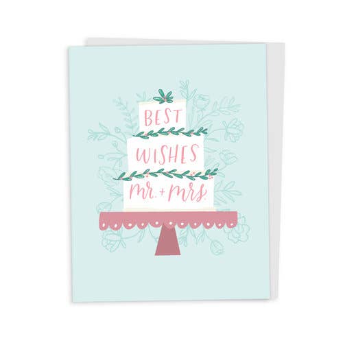 Happy Tines Design Co. - Wholesale Wedding Card - Greeting Card: Wedding Mr & Mrs Cake, Newlywed, Engagement2