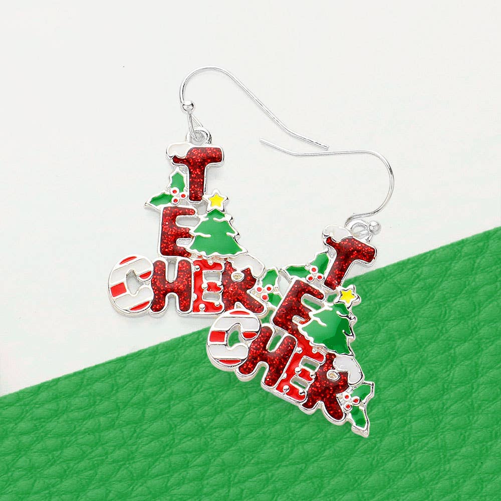 Sensibling Corp. - Wholesale Dangle Earrings - Enamel Christmas Teacher Message Dangle Earrings0