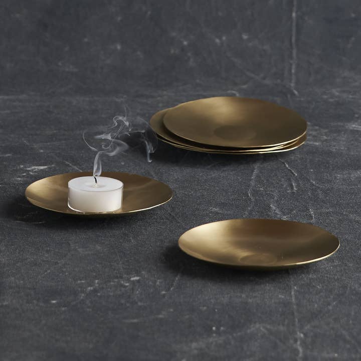 Artisan Brass Plates Extra Small - Set of 6 for wholesale by The Collective