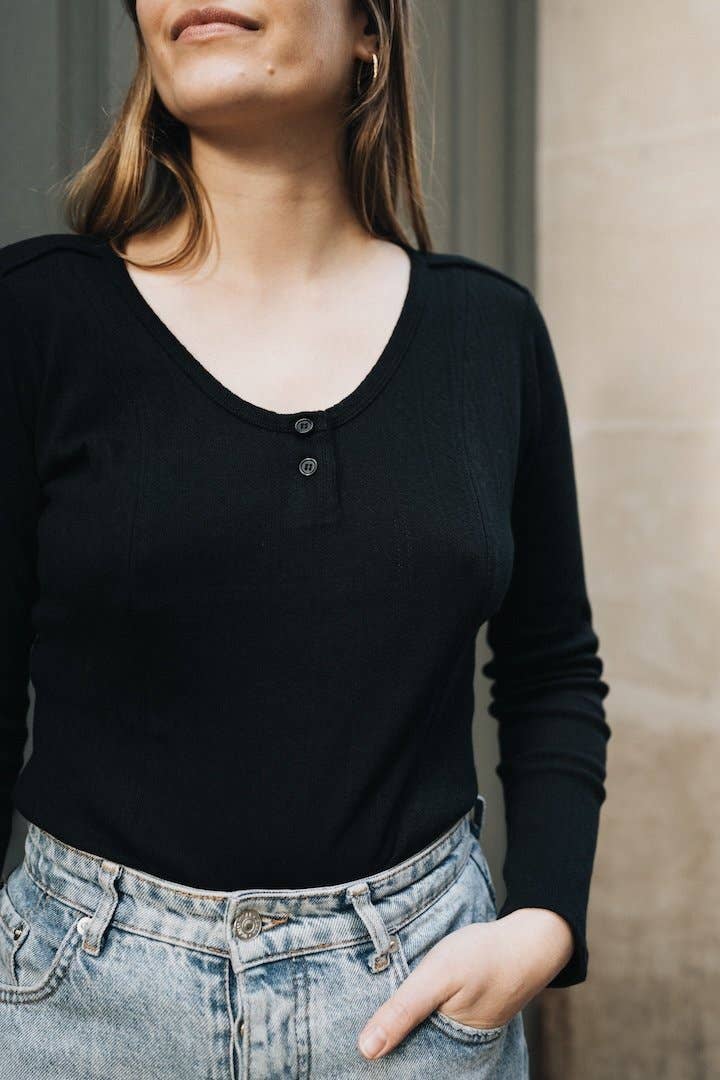 You&Milk - Wholesale Nursing Top - Maternity - Love my body nursing bodysuit in pointelle (Black, Camel)3