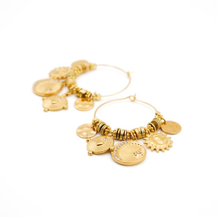 Creoles grigris stars - MANON for wholesale by L'Atelier des Dames