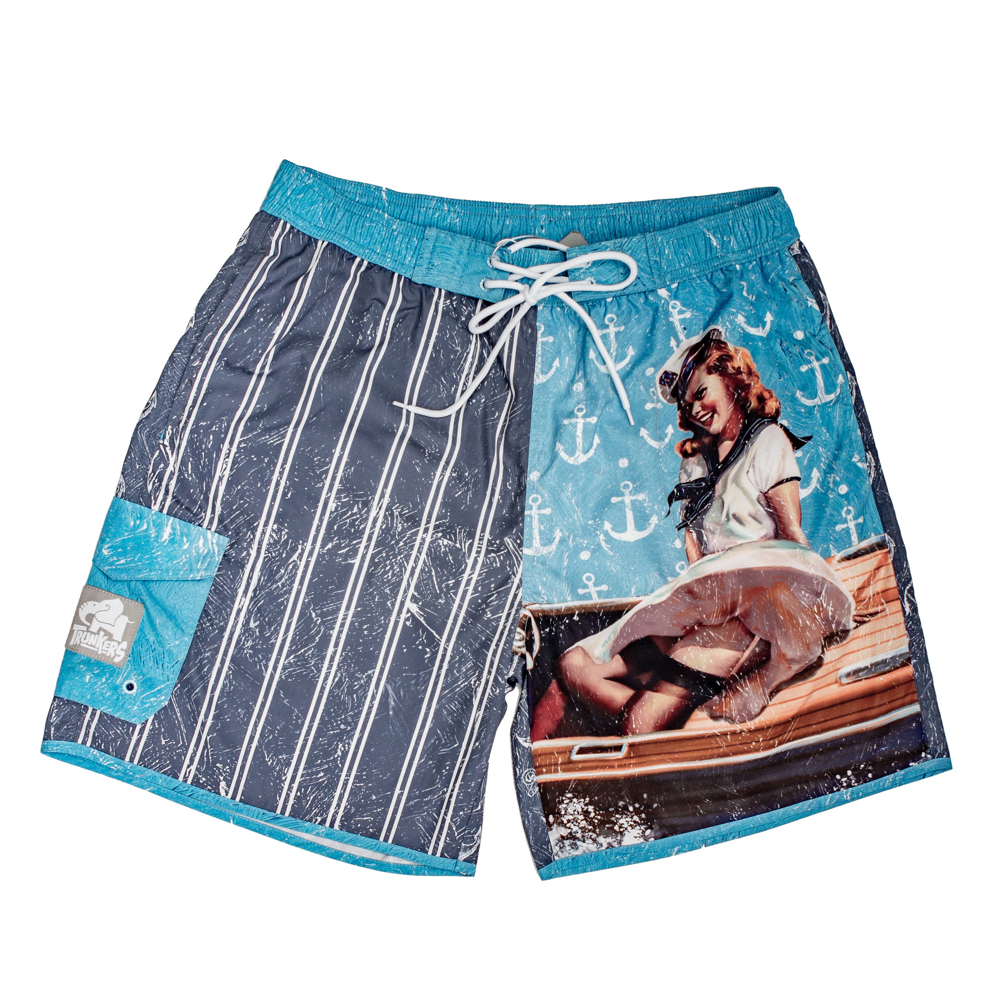 Trunkers - Wholesale Swim Shorts - Men's - Anchor Out Pin Up Short0