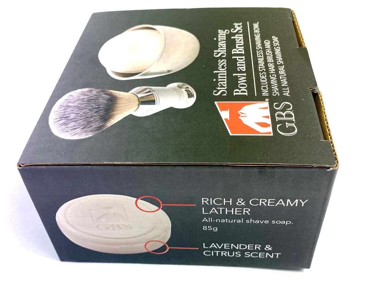 GENTS FINE GROOMING PRODUCTS - Wholesale Shaving Set/Kit - Men's - G.B.S Wet Shaving Set- Stainless Shaving Brush, Bowl + Soap1