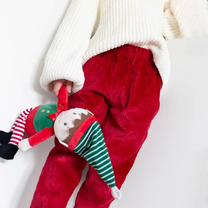 Rode corduroy "Kid Fit" broek voor wholesale door Fred & Noah