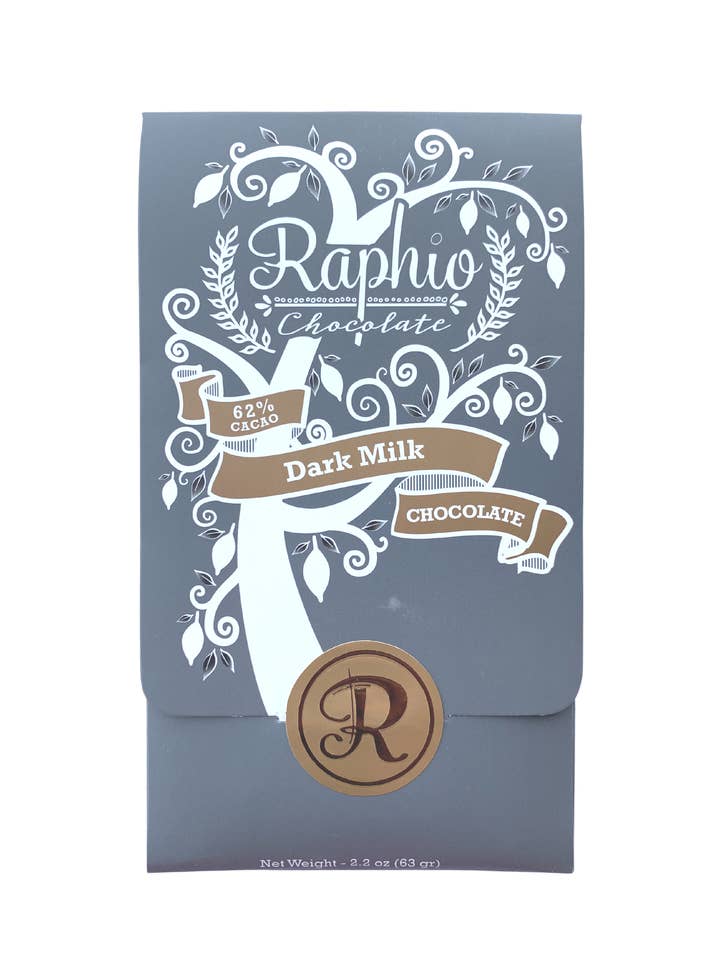 62% Dark Milk Chocolate for wholesale by Raphio Chocolate