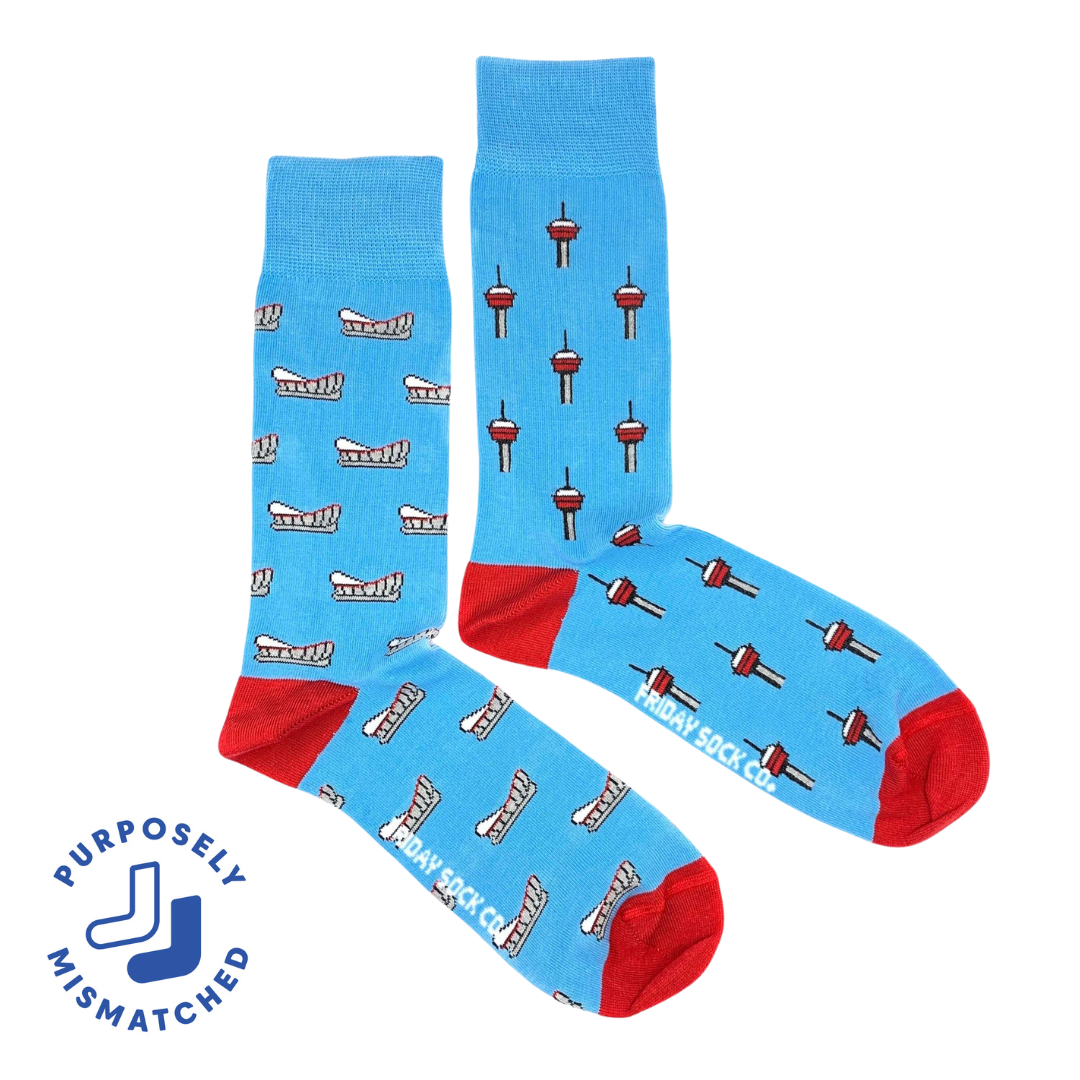 Friday Sock Co. - Wholesale Socks - Men's - Men’s Socks Calgary Tower & Saddledome Socks0