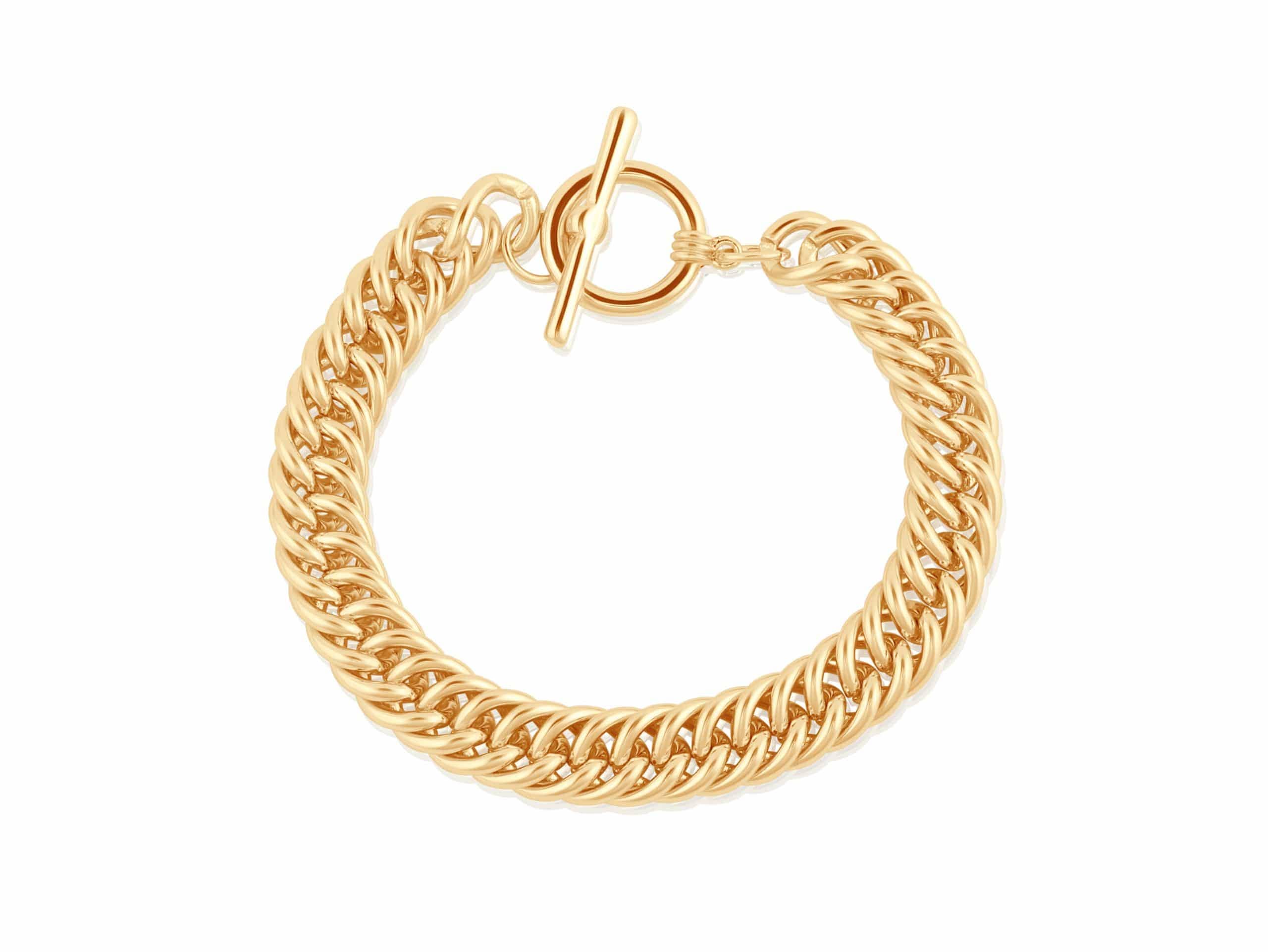 Big Metal London - Wholesale Link & Chain Bracelet - Molly Curb Chain Statement T-bar Bracelet