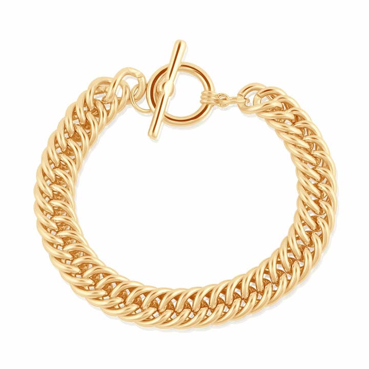 Molly Curb Chain Statement T-bar Bracelet for wholesale by Big Metal London