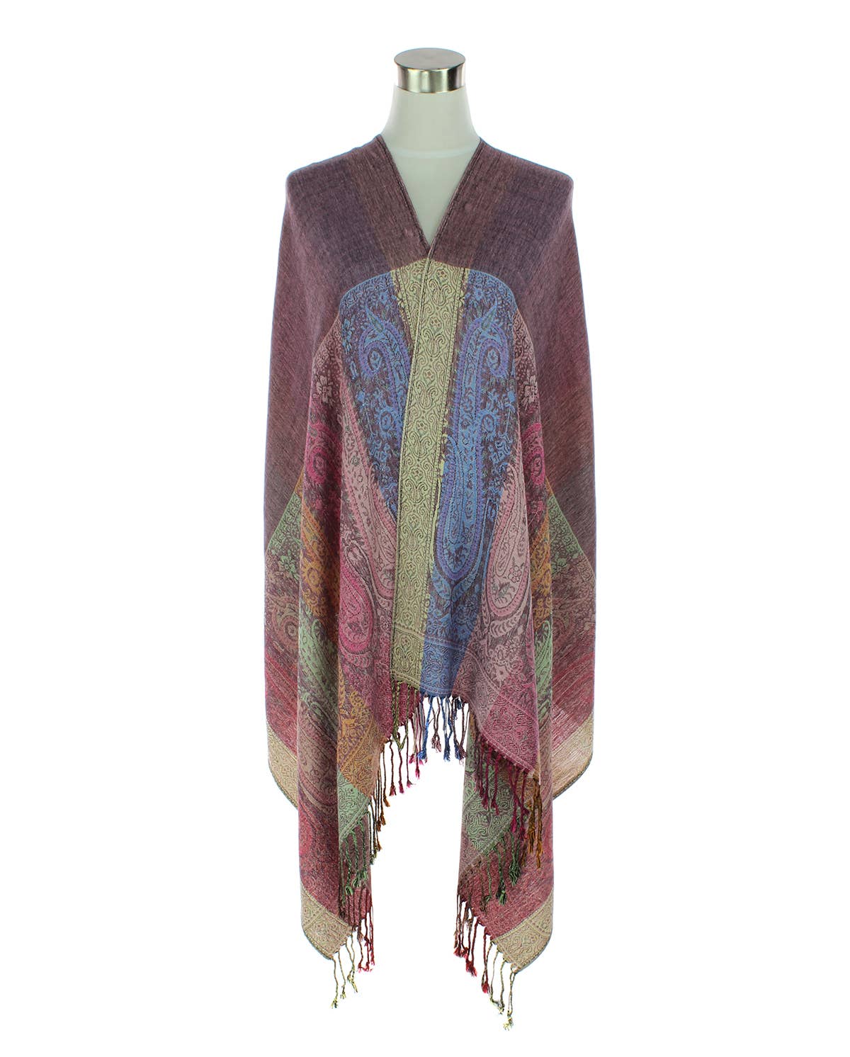 Original USA - Wholesale Scarf - Women's - Two Sides Long Paisley Pashmina0