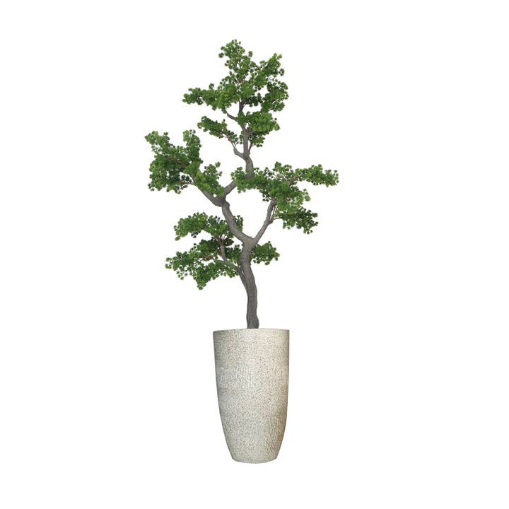 69" Künstlicher Bonsai-Baum in einem hohen Fiberstone-Übertopf für den Großhandel von Vintage Home