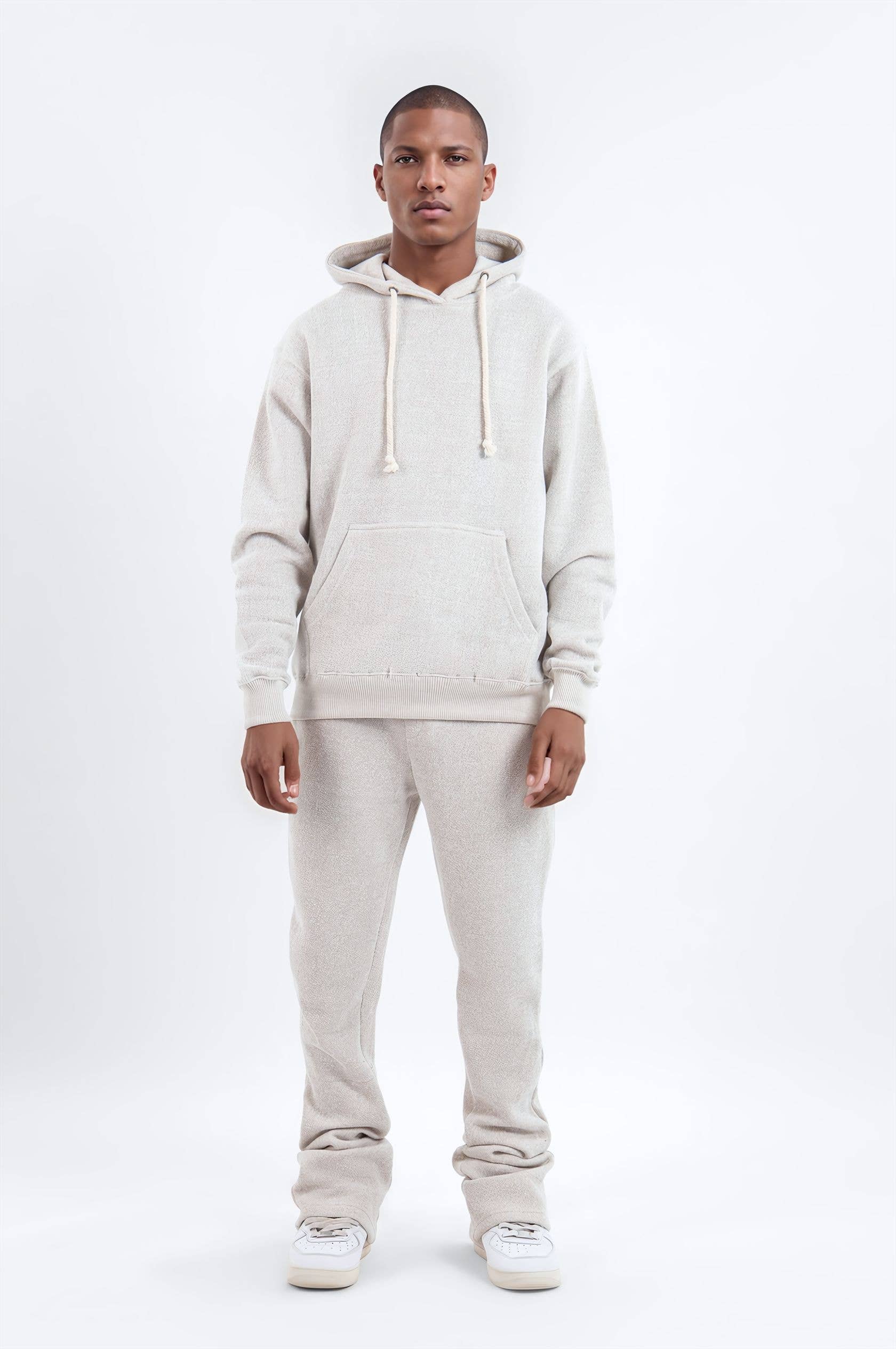 Stylo – Engroshandel Træningsdragt – til mænd – Stylo oatmeal flared træningssæt0