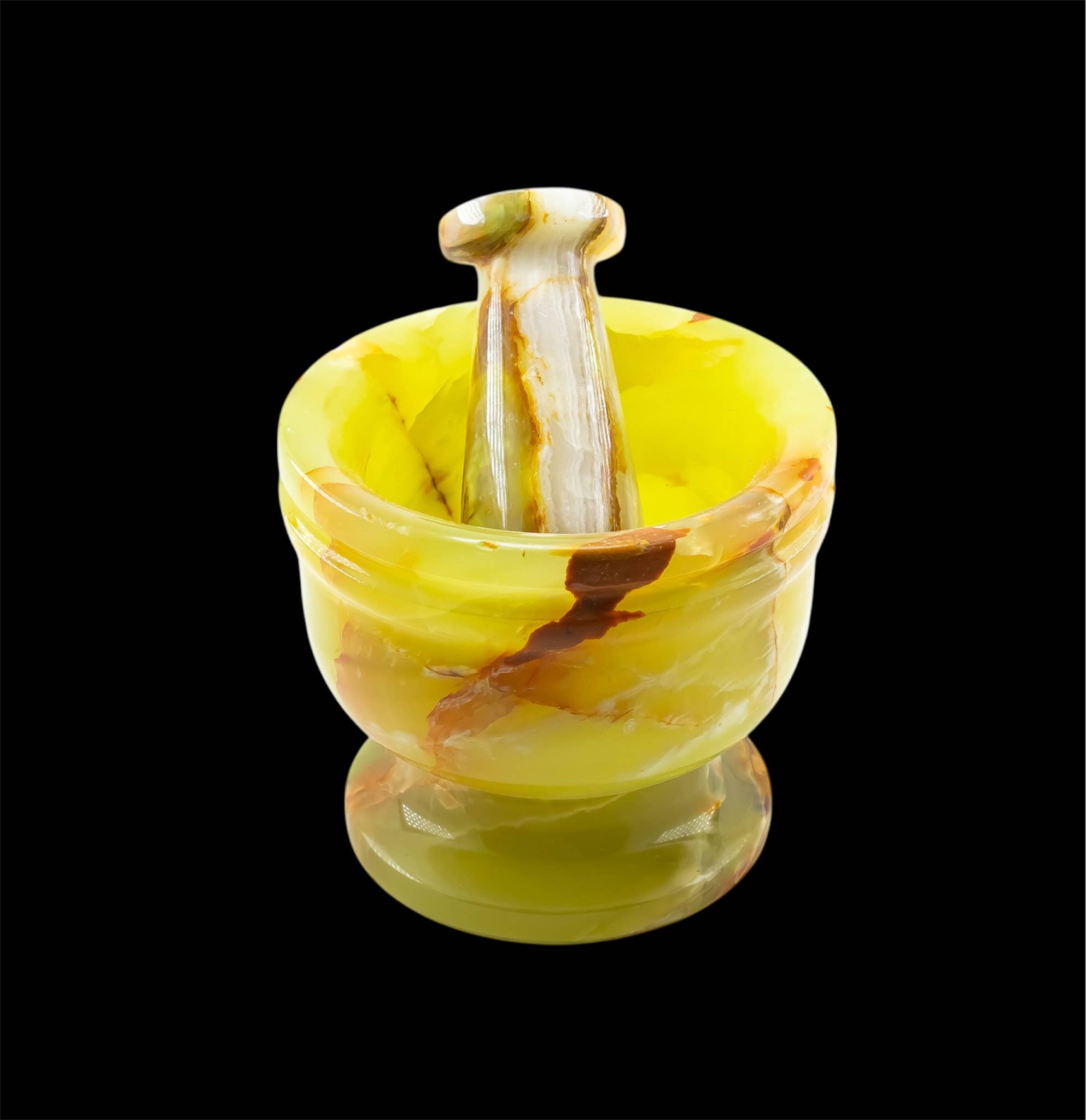 Quasar Gems USA - Wholesale Mortar & Pestle - Onyx Mortar and Pestle 4inch1