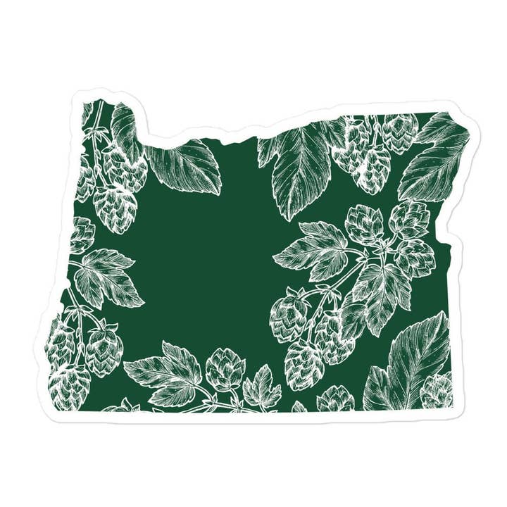 Hoppy Happy Sticker- Oregon for wholesale by Etta and James Junction