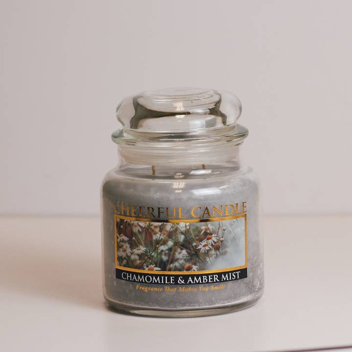 A Cheerful Giver - Wholesale Jar/Filled Candle - Cheerful Candle (16oz.) - Chamomile & Amber Mist
