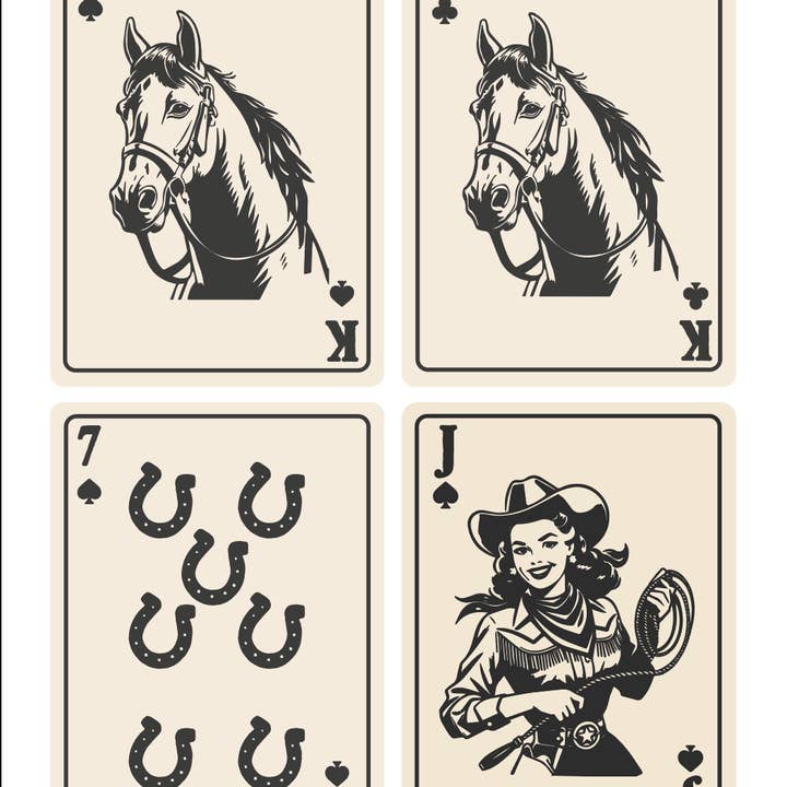 Horse Collection – 4-Pack Western Wall Art Prints (8x10, Unf for wholesale by Shuffle Club Co