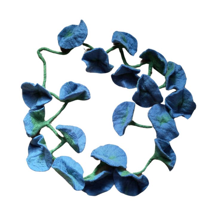 Flower garland – blue for wholesale by Koseli Handmade