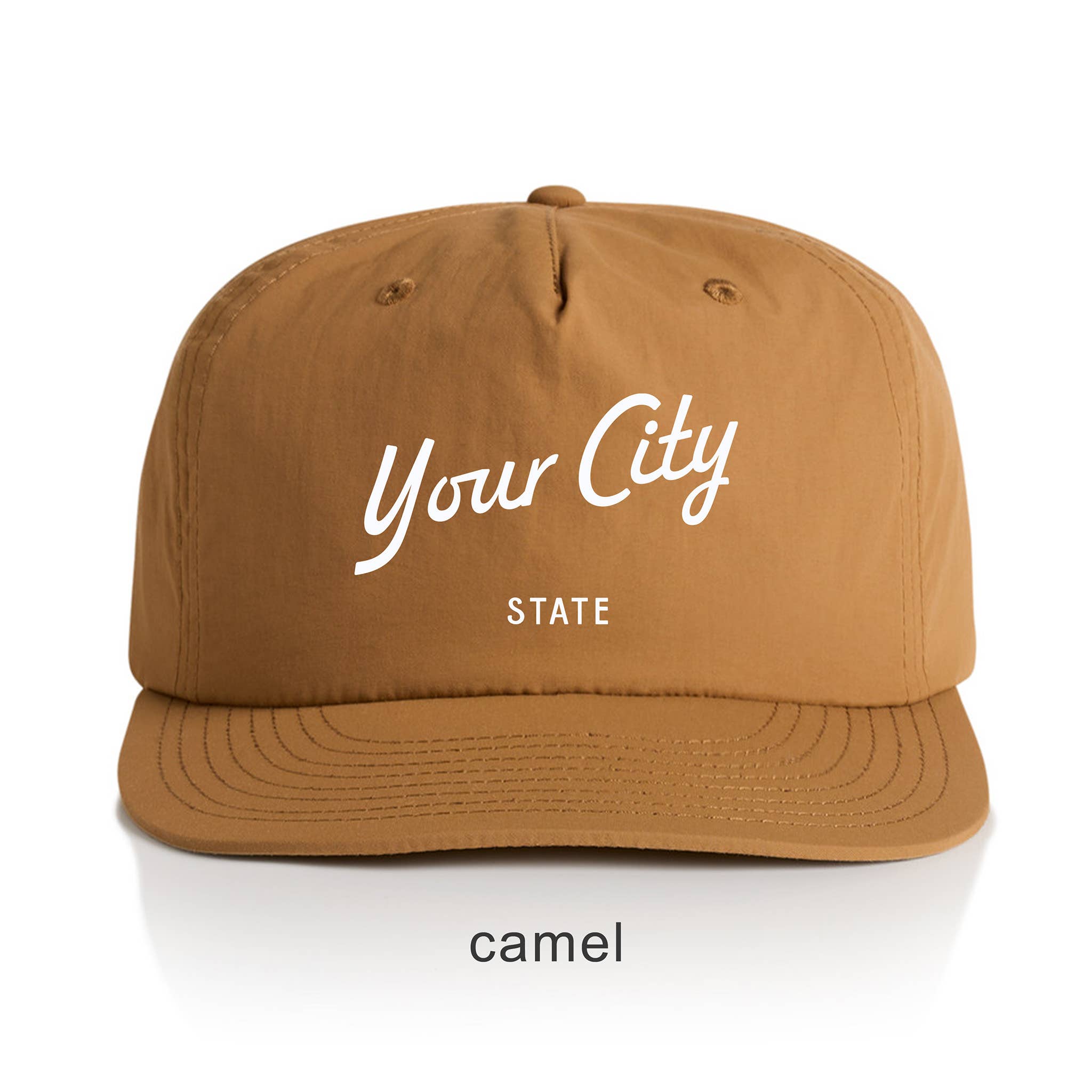 Endless August Supply Co. – wholesale Flat-brimmed cap – Unisex – Custom Nylon Hat | Script Text Customizable Hat | Name Drop11