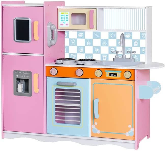 Jumbl - Wholesale Toy Set - Kids - Kids Kitchen Set, Pretend Wooden Kitchen Playset9