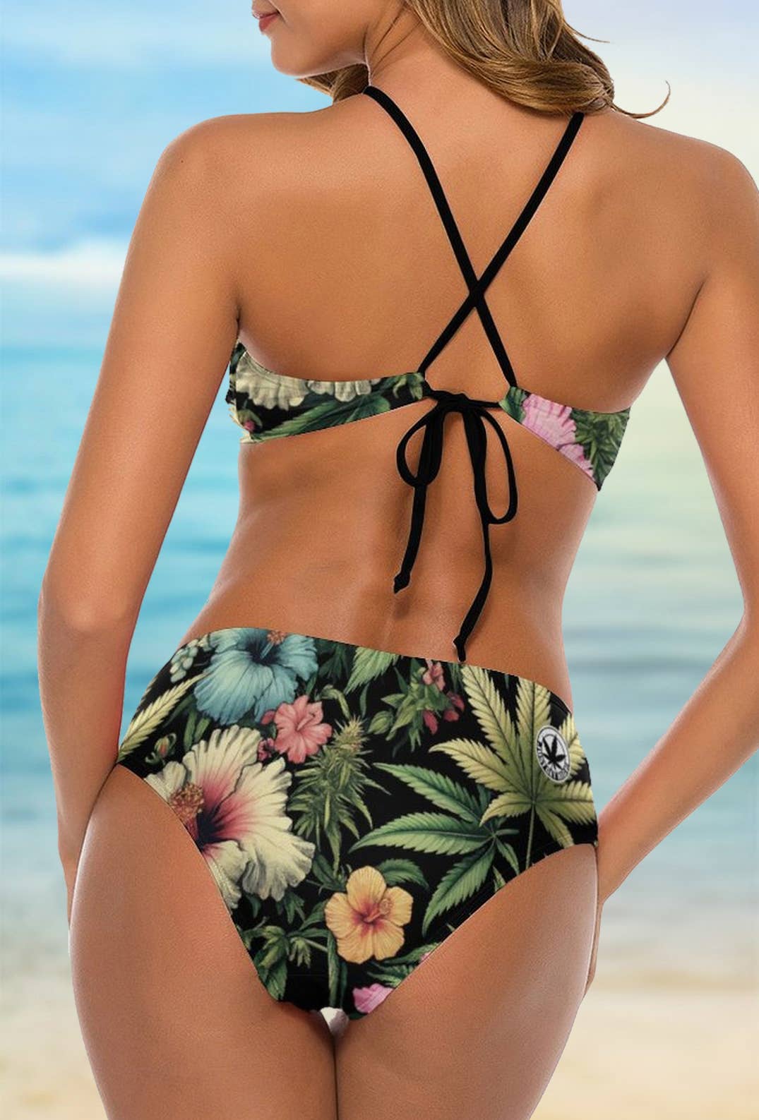 Just Get High™ - Vendita all'ingrosso Bikini - Donna - Bikini con top a canotta con apertura: Terp tropicale1