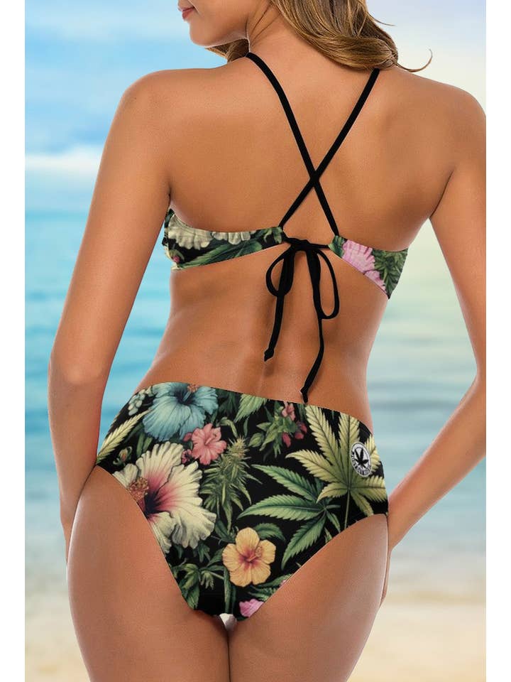 Just Get High™ - Vendita all'ingrosso Bikini - Donna - Bikini con top a canotta con apertura: Terp tropicale1