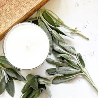 Wash and Wik - Wholesale Jar/Filled Candle - Sage + Cedar Soy Wax Candle | Citrus | Musk | Amber - 1 Wick1